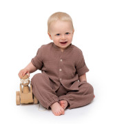 Detská mušelínová košeľa Luca Brown Esito