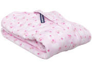 Letný spací vak s nožičkami, bambus ružový zajac
