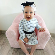 Dojčenské bavlnené šatôčky s čelenkou New Baby Teresa II