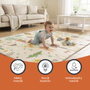 Multifunkčná obojstranná penová skladacia podložka 180 x 120 cm Forest Zopa