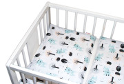 3-dielna sada Mantinel s obliečkami Srnčeky biela 120x90 cm Baby Nellys