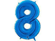 Fóliový balónik modrá 66 cm číslica