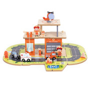 Montessori drevená garáž 2v1 Hasič