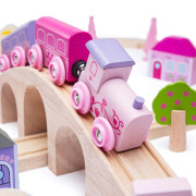 Drevená veľká vláčikodráha princeznej Bigjigs Rail