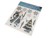 Vianočné samolepky plastické 3D na okná a dvere