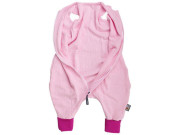 Letný spací vak s nožičkami ružový mušelín