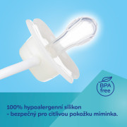 Cumlík svietiaci silikónový symetrický Love Mum & Dad 0 - 6 m, 2 ks Canpol babies