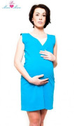 Tehotenská, dojčiaca nočná košeľa IRIS - modrá