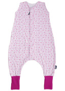 Letný spací vak s nožičkami, bambus ružový zajac