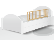 Zábrana na posteľ drevená