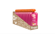 BIO Detská ryža s jogurtom, banánom, mangom a malinami (120 g) 12 ks Beggs