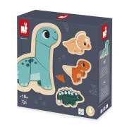 Drevené vkladacie puzzle Dinosaury 4v1 Dino Janod