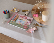 Omaľovánky s pastelkami Záhrada Rosa Little Dutch