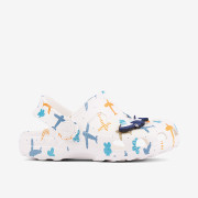 Detské nazúvaky clogsy Little Frog Biele Airoplane Coqui