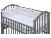 Detská postieľka s kompletnou výbavou, 120 x 60, šedá Krena Scarlett
