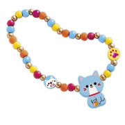 Kreatívna súprava Výroba šperkov drevené korálky Mačičky 4 ks Janod Atelier