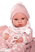 Realistická bábika bábätko s celovinylovým telom 42 cm Erika 50418 Antonio Juan