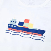 Tričko tenké KR obrázok Outlast® UV 50+ biela/loď