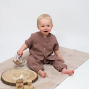 Detská mušelínová košeľa Luca Brown Esito