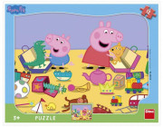 Puzzle doskové Prasiatko Peppa / Peppa Pig sa hrá 12 dielikov