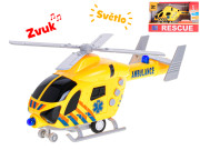 Helikoptéra ambulancie 20 cm na zotrvačník svetlom a zvukom