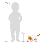 Drevená ťahacia hračka Psík so šuštivými uškami small foot