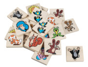 Pexeso Krtko spoločenská hra 24 drevených kameňov Detoa