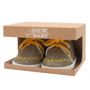 Dojčenské capáčky tenisky New Baby jeans mustard