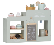 Kávovar drevený veľký s príslušenstvom Coffee House Little Dutch