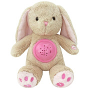Plyšový zaspávač králiček s projektorom Baby Mix ružový