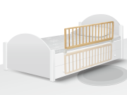 Zábrana na posteľ drevená