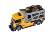 Auto kamión prepravník + plastové auto 15 cm na voľný chod
