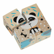 Veselé zvieratká - 4 skladacie obrázkové kocky Cubika