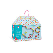 Atelier Sada Výroba šperkov Drevené korálky Kvetinová záhrada 4 ks Janod