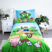 Obliečky Minecraft Outdoor Mobs 140 x 200, 70 x 90 cm Jerry Fabrics