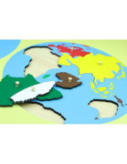 Puzzle - mapa sveta - bez rámčeka