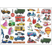 Omaľovánky A4 so samolepkami Doprava