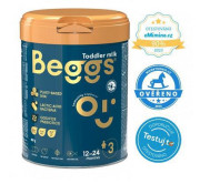 Beggs 3 batoľacie mlieko, box + pexeso 2,4 kg (3x800 g)