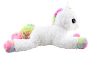 Plyšový jednorožec 80 cm biely