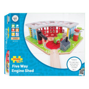 Exkluzívne depo pre 5 vláčikov Bigjigs Rail
