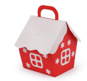 Vianočná darčeková krabička domček 1 ks