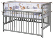 Detská postieľka s kompletnou výbavou ZOO 120 x 60 cm béžová Scarlett