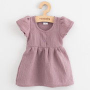 Dojčenské mušelínové šaty New Baby lavender