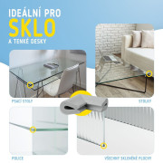 Ochrana rohov a hrán skleneného nábytku šedá penová, súprava 4 ks Sipo