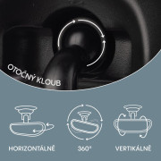 Malé spätné zrkadlo Deluxe Black Zopa