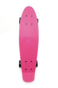 Skateboard - pennyboard 60cm, nosnosť 90kg, kovové osi, ružová farba, čierna kolesá