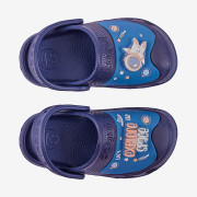 Detské nazúvaky clogsy tmavo modré Space Maxi svietiace Coqui