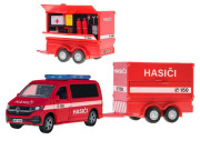 Kids Globe Traffic VW hasiči CZ design 27,5 cm kov spätný chod s prívesom