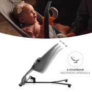 Lehátko hojdacia Mimi Grey do 9 kg Kinderkraft