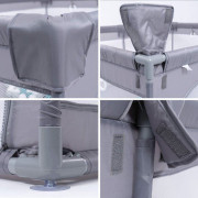 Ohrádka Playpark Grey s matracom BabyGo